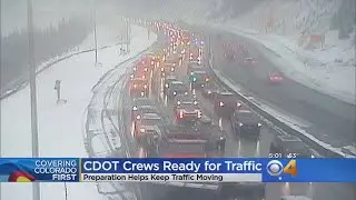 Drivers Met With Steady Snow Along I-70 Mountain Corridor