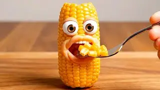 🤯 This AI ASMR Food Eats Itself | No Talking Realistic Eating Sounds