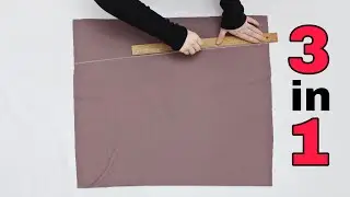 Very Easy Skirt Sewing! Wear in 3 Different Styles with Only One Stitch!