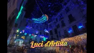Tour Luci d'Artista Salerno 2025 | Walking tour | Italia | POV