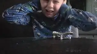Trying to do tricks with my mini skate boards