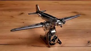 Steel DC-3 plane DIY kit REMARKABLE DOUGLAS in detail