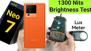 iQOO Neo 7 Display Brightness Test is it 1300nits or not 🔥🔥🔥