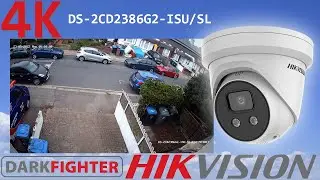 Hikvision 8MP 4K Darkfighter Real CCTV Day Footage Recording 2.8mm Audio Mic - DS-2CD2386G2-ISU/SL