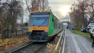 Ausfahrt Waldbahn Regioshuttle aus Pankofen Richtung Deggendorf 
