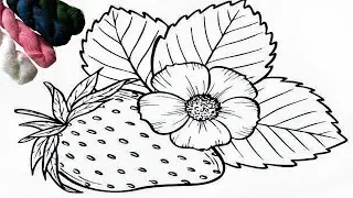 Marvelous... Strawberry 🍓 And Flower Hand Embroidery | New Unique Pattern 