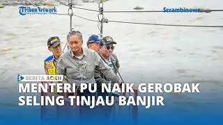 Menteri PU Tinjau Kerusakan Banjir di Bireuen Naik Gerobak Seling
