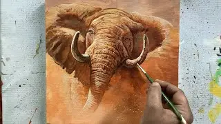 EASY ACRYLIC PAINTING OF ELEPHANT || STEP BY STEP TUTORIAL || ARTOHOLIC