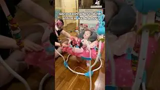 Putting Remi in her bouncer for the first time 💕 #remirae #trach #moebiussyndrome