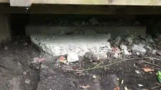 Moving Deck Stairs - Digging Support Pillars Trench ... Zehr Estate Bungalow
