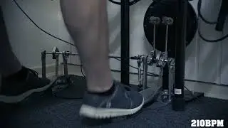 Ankle Motion Double Bass Practice Full E-Drum Kit (190-210 BPM)