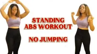 Standing Flat belly workout at home | no jumping 