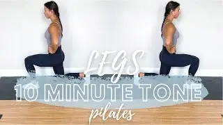 10 MINUTE TONE: PILATES LEGS & GLUTES | lower body burn, follow along 10 minute real time workout!!!