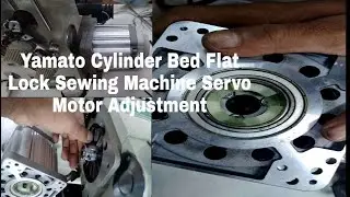 Yamato VC 1700 156M 8F Cylinder bed Flat Lock Sewing Machine Adjusting Servo Motor