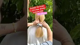 🆘SZYBKI SPOS&Oacute;B NA WŁOSY! Tutorial + scrunchie XL👏🏼#ivoadventures #testujemy #hairtutorial #diy