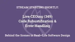 Live CEOing Ep 349: Code Robustification & Error Handling in Wolfram Language