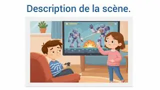 Period 2, week 1, session 1, scene description. Talk about video games.