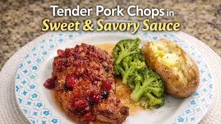EASY Crock Pot Cranberry Pork Chop 🍒 | Sweet & Savory Gluten-Free Dinner