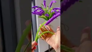 DIY pipe cleaner lavender flowers #handmade #diy #gift #diyflower #diycrafts #flowercraft #flowers