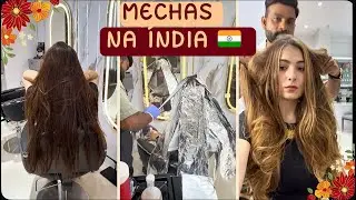 Ficando loira na Índia 🇮🇳 | MECHAS DOURADAS ✨| qual técnica eles usam? 😱