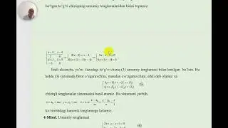 Fazoda to'g'ri chiziq tenglamalari 2 qismi