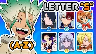 SAVE ONE CHARACTER FOR EACH LETTER &ndash; ANIME QUIZ