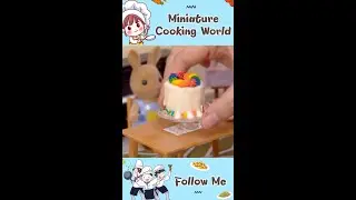 The Best Miniature Rainbow Cake Decorating #Shorts #MiniatureCookingWorld #Miniaturecake