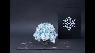 Paper Love Snow Tree Pop Up Card
