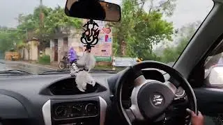 🚗 🌿 Alto 800 driving in rainy time 🌧️🌧️