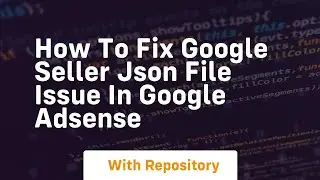 How to fix google seller json file issue in google adsense