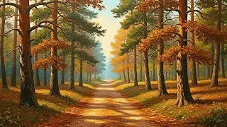 Turn Your TV Into Art  Autumn Forest Oil Painting 4K 🍁 1-Hour Fall Landscape Ambience