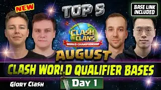 Top 5 August Qualifier Bases Day 1/ Best Th14 War Base With Link/Clash of clans 全球锦标赛8月资格赛阵型分享 (第1天)