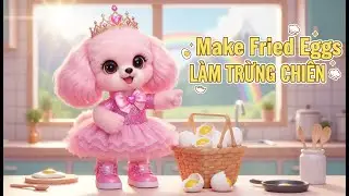 MIMI BABY PUPPY | Going to the Supermarket to Make Fried Eggs