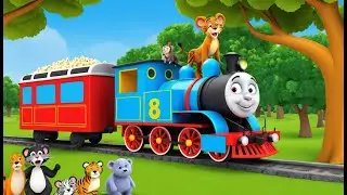 Popcorn Train Goes to Zoo | Funny and Fun Kids Nursery Rhyme Animation