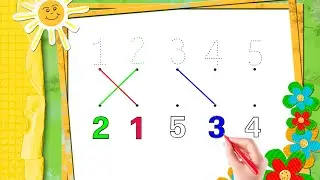 Dotted Numbers for Kids  How to Read & Write Numbers 1 to 10 Easy | How to Draw, Paint