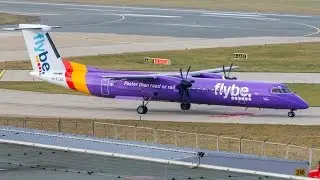 [Purple Livery] Flybe Dash 8 Q400 takeoff in Hamburg (Full HD!)