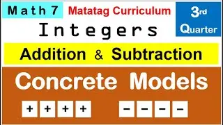 Math 7 Addition and Subtraction of Integers using integer chips or signed tiles Third (3rd) quarter