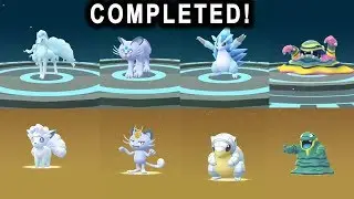 Completed Alolan hatching and evolution Sandshrew, Vulpix, Grimer & Meowth plus new Regice raid