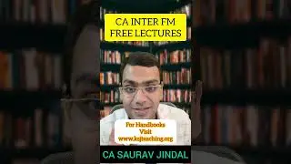 CA Inter Financial Management Free Lectures #shorts #financemanagement