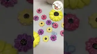 3D Sun Flowers With Wall Putty #R i's Arts & Crafts | #shorts