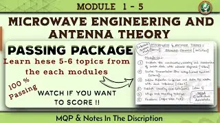 Microwave & Antenna Theory Passing Package IMP Questions Discussed (100% pass) | 7th Sem EC 2022 VTU
