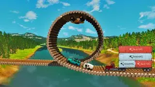 Cars vs Loop Bridge &ndash; BeamNG.Drive