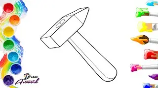 How to draw a hammer for kids
