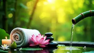 Relaxing Sleep Music with Bamboo Water Sound🌿Insomnia Relief,Calm Anxiety,Stress Relief & Meditation
