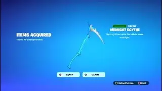 How To Redeem The MIDNIGHT SCYTHE Pickaxe ( V-Bucks Card BONUS Pickaxe ) #fortnite