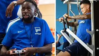 Erst Krafttraining, dann FIFA-Turnier 🏋️🎮 - Wie die Hertha-Profis schwitzen müssen