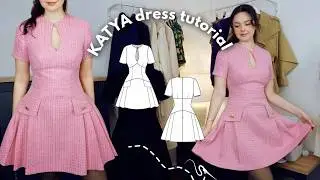 Katya Dress Sewing Tutorial | Fitted Keyhole Dress Step by Step