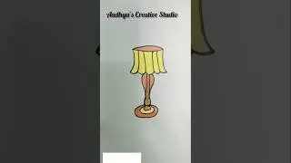 Table lamp Drawing||Table lamp drawing step by step||How to draw Bed Lamp easy||Drawing Table lamp||