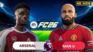 Arsenal vs Man Utd | Premier League 25/26 | Full Match Gameplay  V4 | FC 26 4K