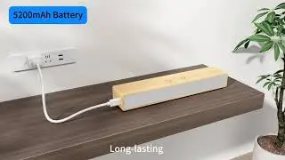 New Rechargeable Wood Wall Light! Remote, Touch & RGB Magic 🌈